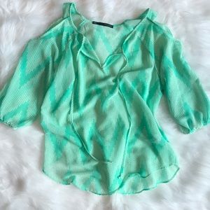 Maurices Cold Shoulder Sheer Top. Size XS